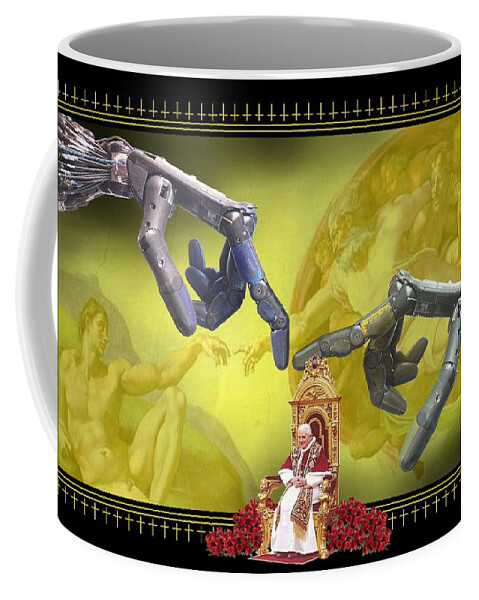 Religion Coffee Mug featuring the digital art The Touch by Scott Ross