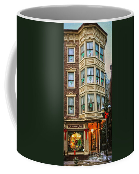Christmas Coffee Mug featuring the photograph The Treasure Shop by Debra Fedchin