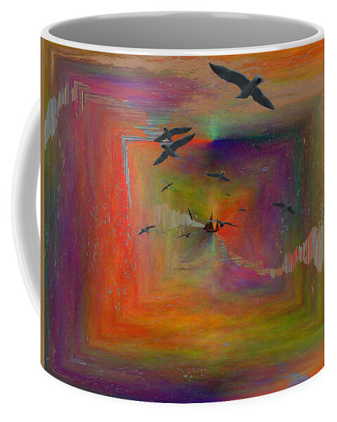 Abstract Coffee Mug featuring the digital art The Tributaries by Tim Allen