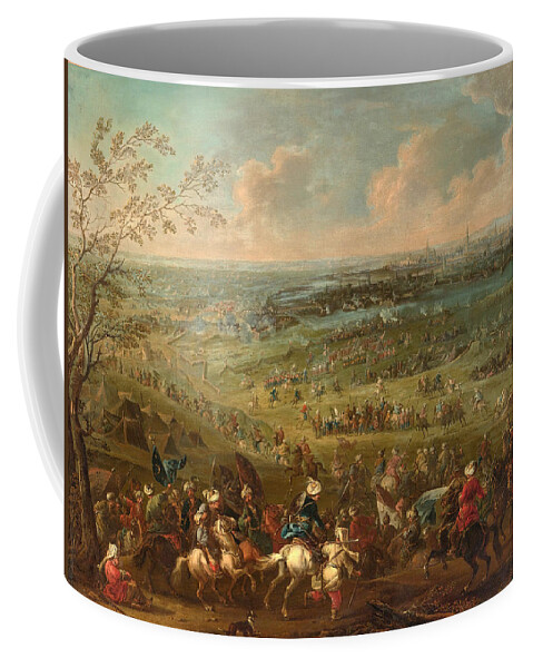 August Querfurt Coffee Mug featuring the painting The Turkish siege of Vienna by August Querfurt