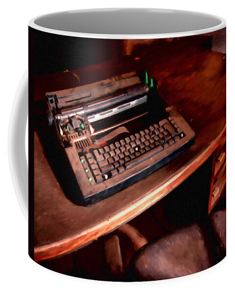 Old Typewriter Coffee Mug featuring the painting The Untold Story by Michael Pickett