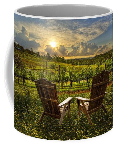 Appalachia Coffee Mug featuring the photograph The Vineyard  by Debra and Dave Vanderlaan