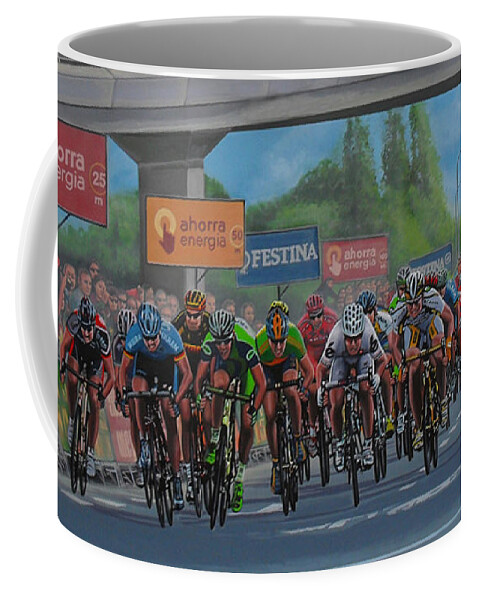 The Vuelta Coffee Mug featuring the painting The Vuelta by Paul Meijering