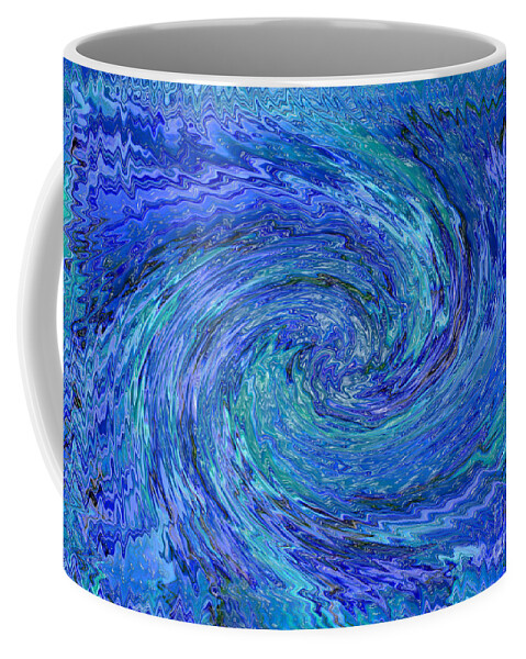 Abstract Coffee Mug featuring the digital art The Wave by Carol Groenen