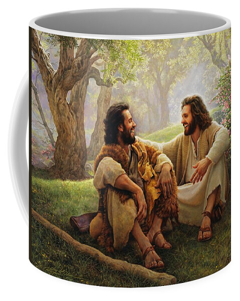 Jesus Coffee Mug featuring the painting The Way of Joy by Greg Olsen