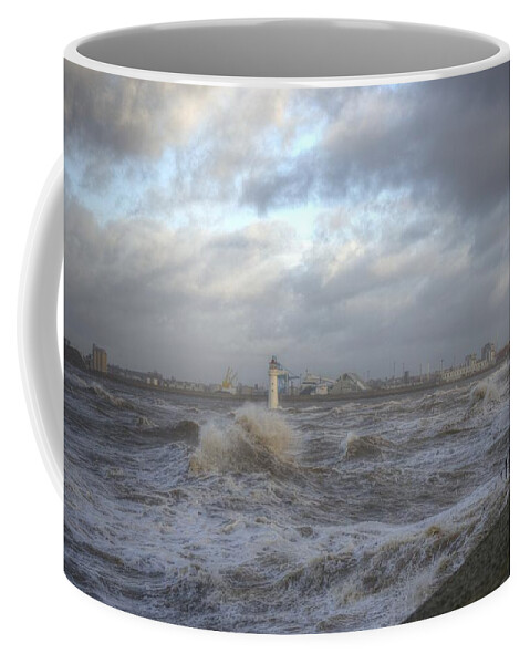 Lighthouse Coffee Mug featuring the photograph The Wild Mersey 2 by Spikey Mouse Photography
