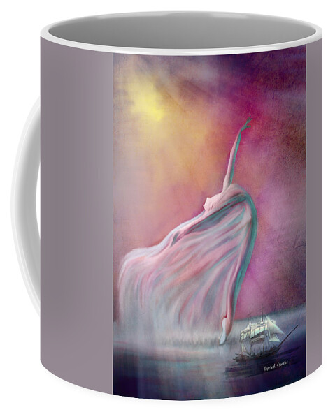 Wind Coffee Mug featuring the painting The Wind Fairy by Angela Stanton