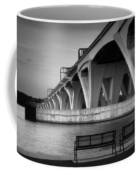 Architecture Coffee Mug featuring the photograph The Woodrow Wilson Bridge by Steven Ainsworth