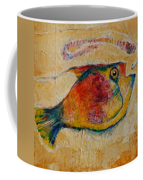 Fish Coffee Mug featuring the painting The Wrong Decision by Jean Cormier