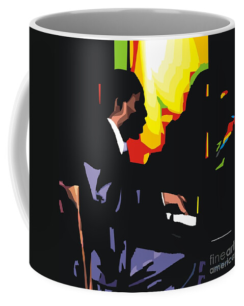 Male Portraits Coffee Mug featuring the digital art Thelonius Monk by Walter Neal