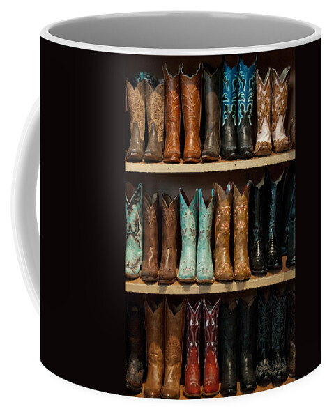 Cowboy Boots Coffee Mug featuring the photograph These Boots Were Made For Walking by Jani Freimann