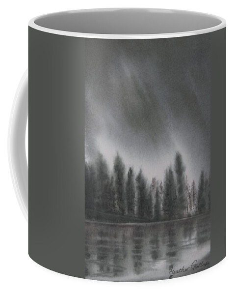Canadian Landscape Coffee Mug featuring the painting Thin Ice by Heather Gallup