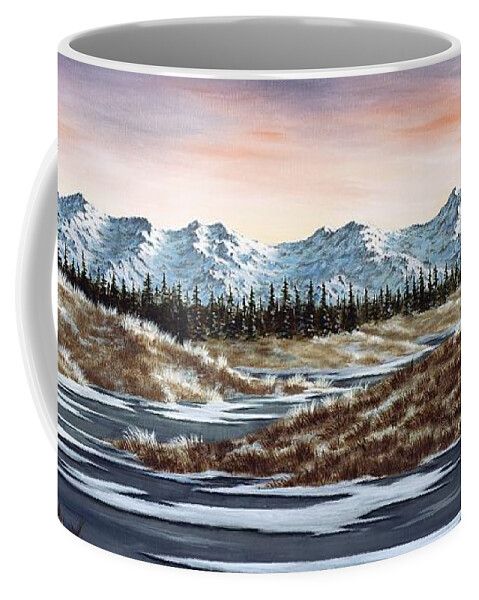 Landscapes Coffee Mug featuring the painting Thin Ice by Rick Bainbridge