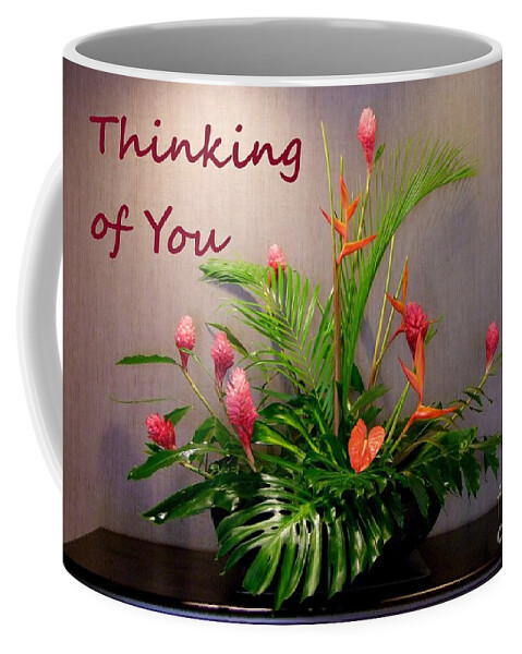 Pink Ginger Coffee Mug featuring the photograph Thinking of You - Pink Ginger by Mary Deal