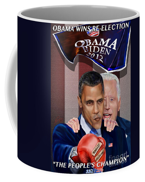 President Barack Obama Coffee Mug featuring the painting This Is A Big ------- Deal by Reggie Duffie