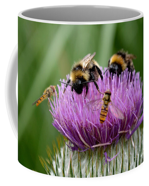 Thistle Coffee Mug featuring the photograph Thistle Wars by Scott Lyons
