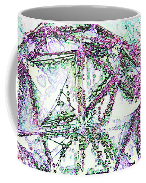 Digital Print Coffee Mug featuring the photograph Thistlehead with cobwebs and dew by Tony Mills