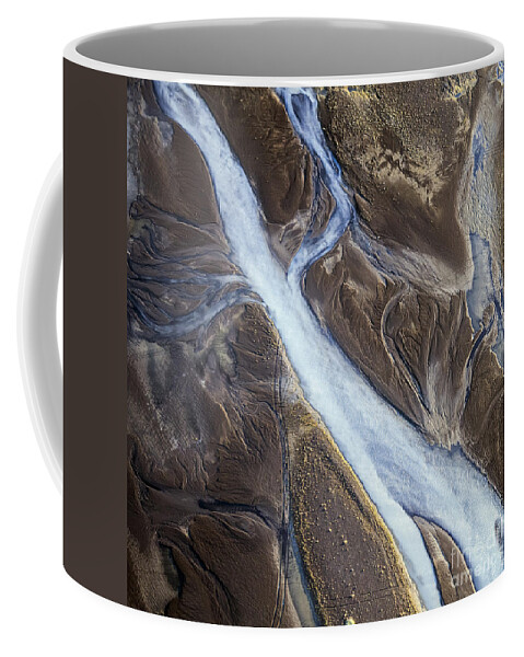 Abstract Photography Coffee Mug featuring the photograph Thjosa by Gunnar Orn Arnason