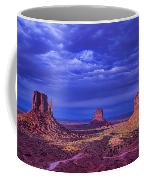 Beautiful Coffee Mug featuring the photograph Three Buttes by Garry Gay