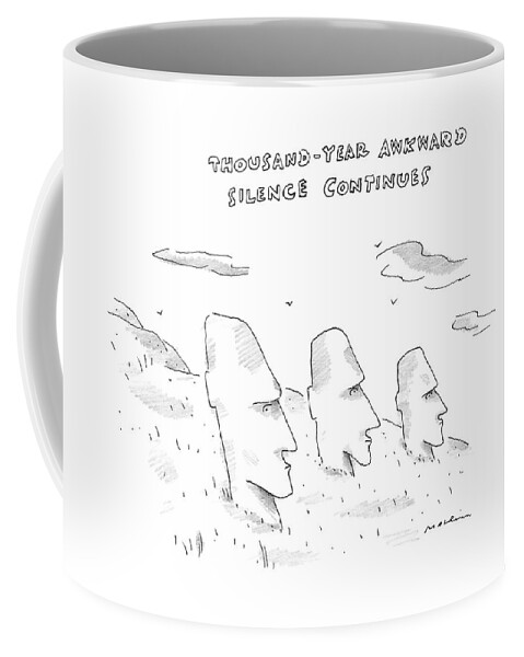 Three Easter Island Heads Are Show Coffee Mug
