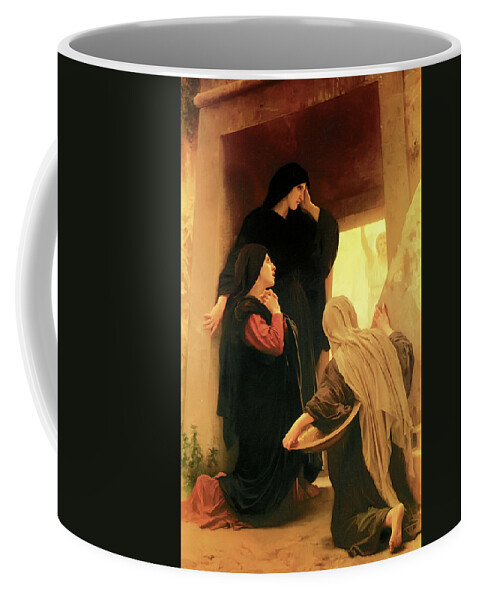 William Adolphe Bouguereau Coffee Mug featuring the painting Three Marys at the Tomb by William Adolphe Bouguereau