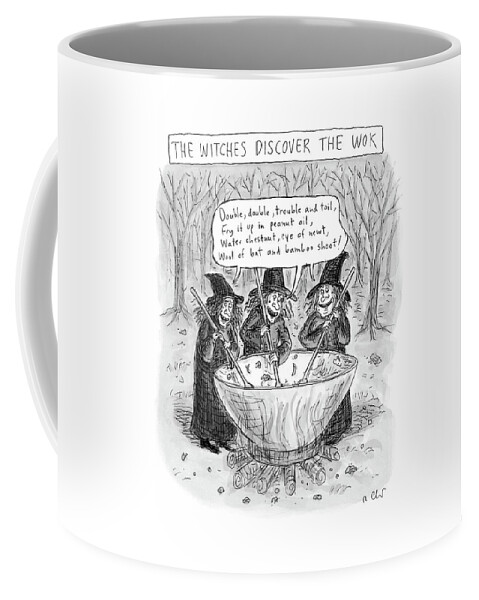 Three Witches Stir A Large Wok Coffee Mug
