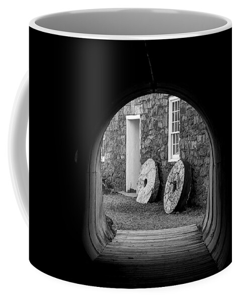 Black & White Coffee Mug featuring the photograph Thru Time by Lucia Vicari
