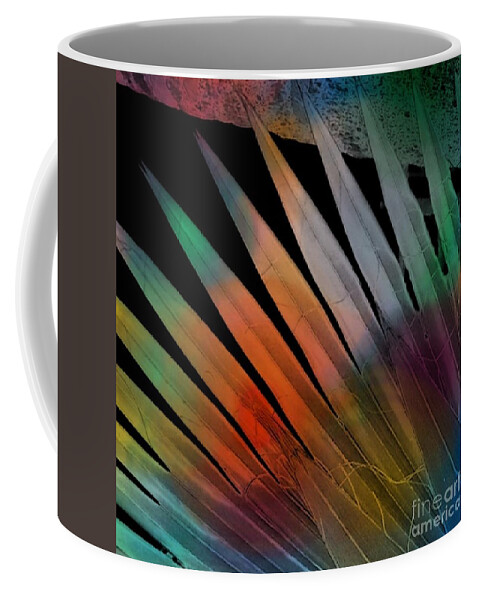 Abstract Coffee Mug featuring the digital art Tie Dyed by Christine Fournier