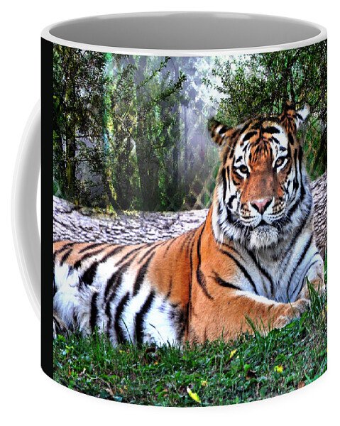 Tiger Coffee Mug featuring the photograph Tiger 2 by Marty Koch