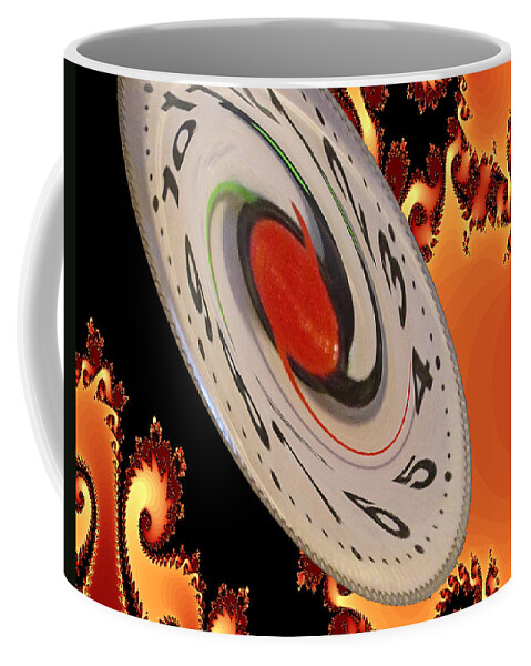 Time Coffee Mug featuring the digital art Time Saucer by Tristan Armstrong