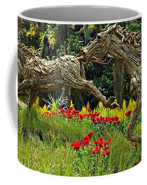 Horse Coffee Mug featuring the photograph Time to Run by Clare Bevan