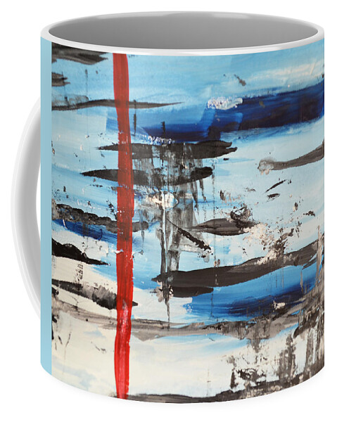 Paper Coffee Mug featuring the painting Timeline by Andrea Anderegg