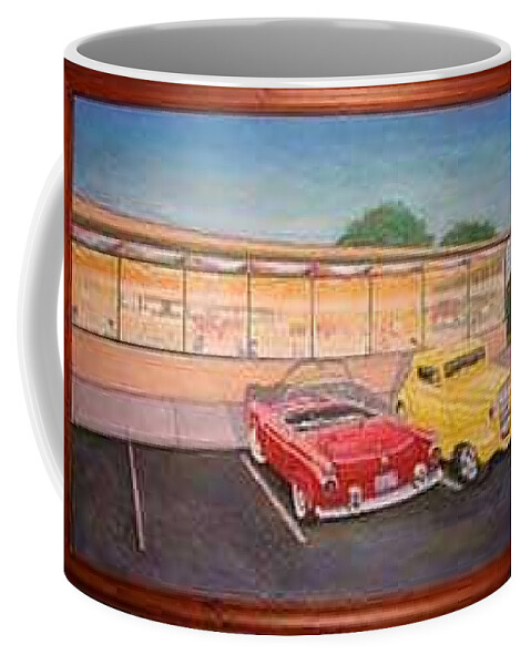 Rick Huotari Coffee Mug featuring the painting Times Past Diner by Rick Huotari