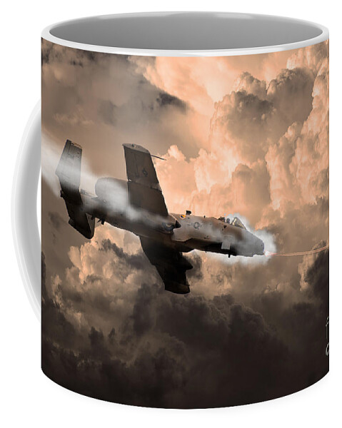 A10 Coffee Mug featuring the digital art Tipping In by Airpower Art