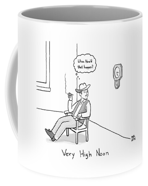 Title: Very High Noon. A Cowboy Looking Coffee Mug