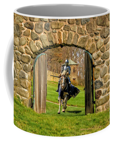 Knight Coffee Mug featuring the photograph To The Rescue by Liz Mackney