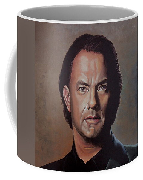 Tom Hanks Coffee Mug featuring the painting Tom Hanks by Paul Meijering