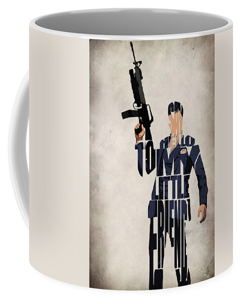 Al Pacino Coffee Mug featuring the digital art Tony Montana - Al Pacino by Inspirowl Design