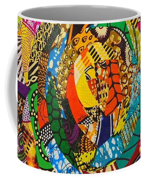 Abstract Coffee Mug featuring the tapestry - textile Tor by Apanaki Temitayo M
