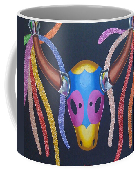 Carnival Coffee Mug featuring the painting Torito by Yaso Rivaldo