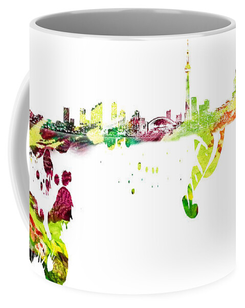 Toronto Coffee Mug featuring the painting Toronto Skyline by Doc Braham