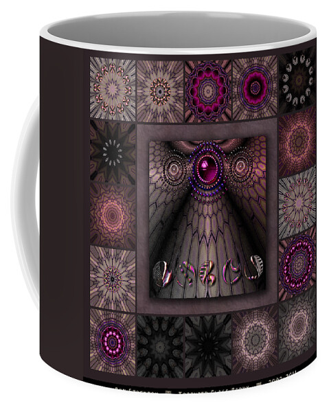 Red Coffee Mug featuring the digital art Tortured Glass Redux by Ann Stretton