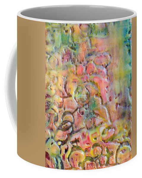 Totem Coffee Mug featuring the painting Totem Encaustic by Bellesouth Studio