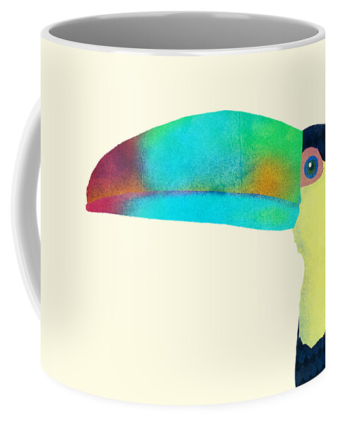 Bird Coffee Mug featuring the drawing Toucan by Eric Fan