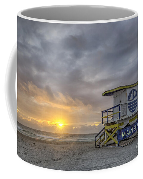 South Beach Coffee Mug featuring the photograph Touch A New Day by Evelina Kremsdorf
