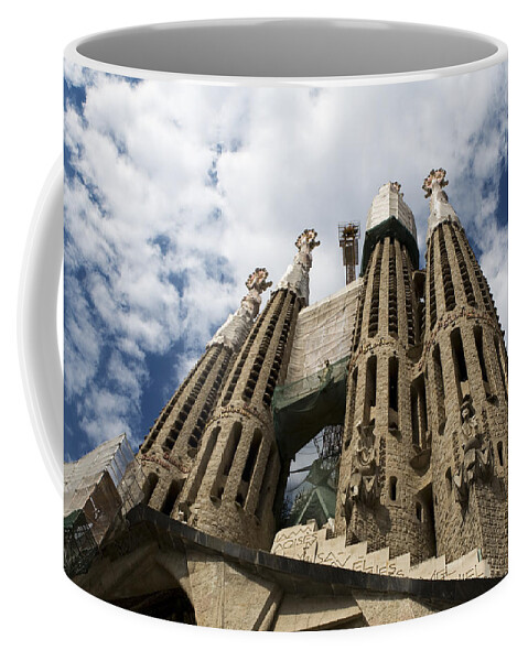 Cathedral Coffee Mug featuring the photograph Towers of Sagrada Familia by Lorraine Devon Wilke