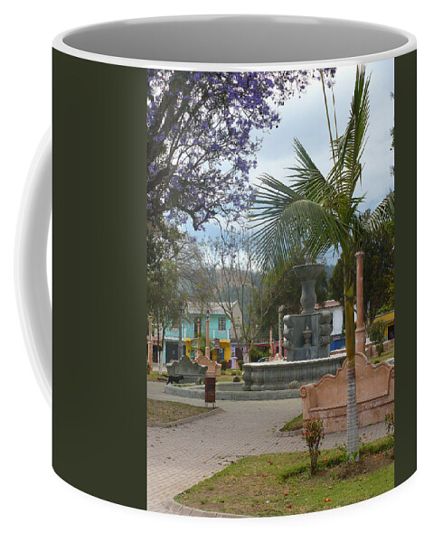 Parromos Coffee Mug featuring the photograph Town Center of Parromos by Nicki Bennett