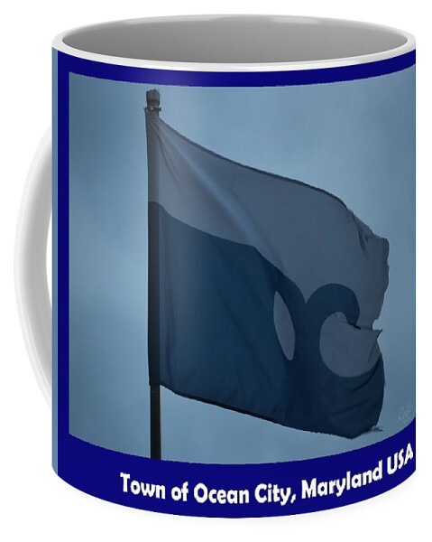 Flag Coffee Mug featuring the photograph Town of Ocean City Flag by Robert Banach