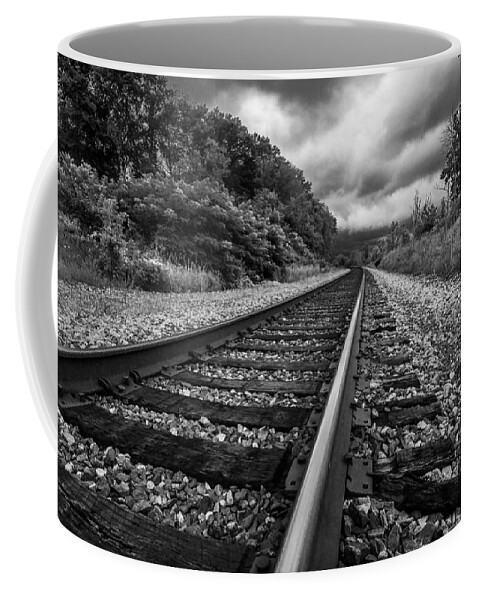Art Coffee Mug featuring the photograph Tracks Around the Bend by Ron Pate