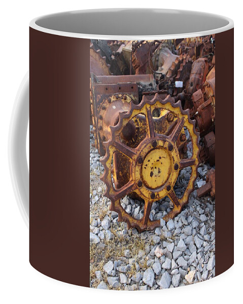 Tractor Parts Coffee Mug featuring the photograph Tractor Graveyard Kentucky by Suzanne Lorenz